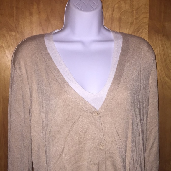 Tan & White Point Zero Limited Edition Cardigan Size XL - Picture 2 of 8